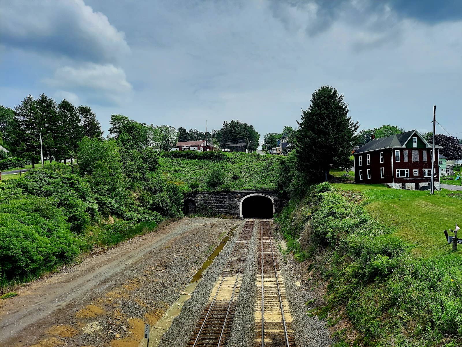 Town Over Tracks View