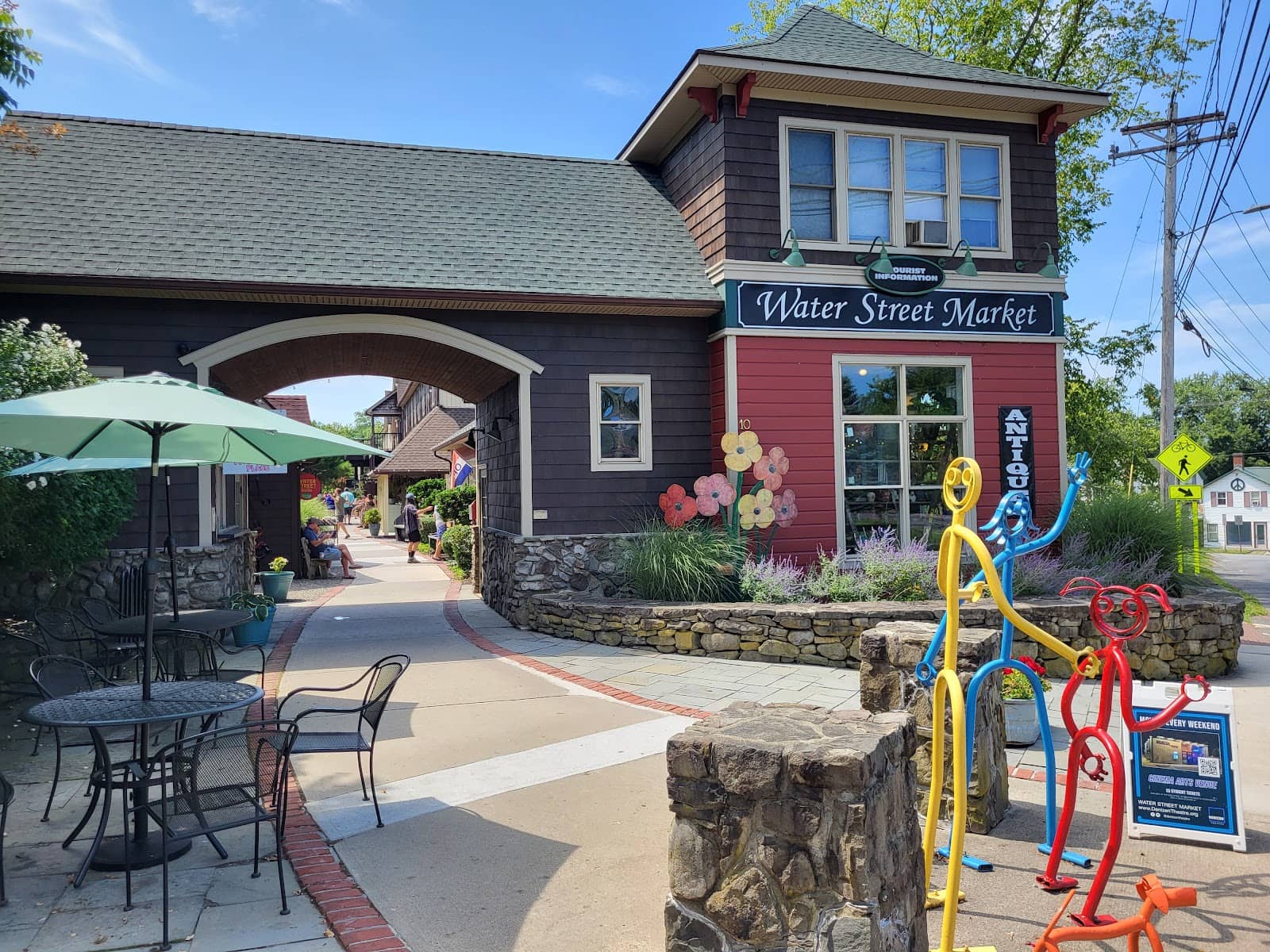 Cobblestone Paths & Fountain