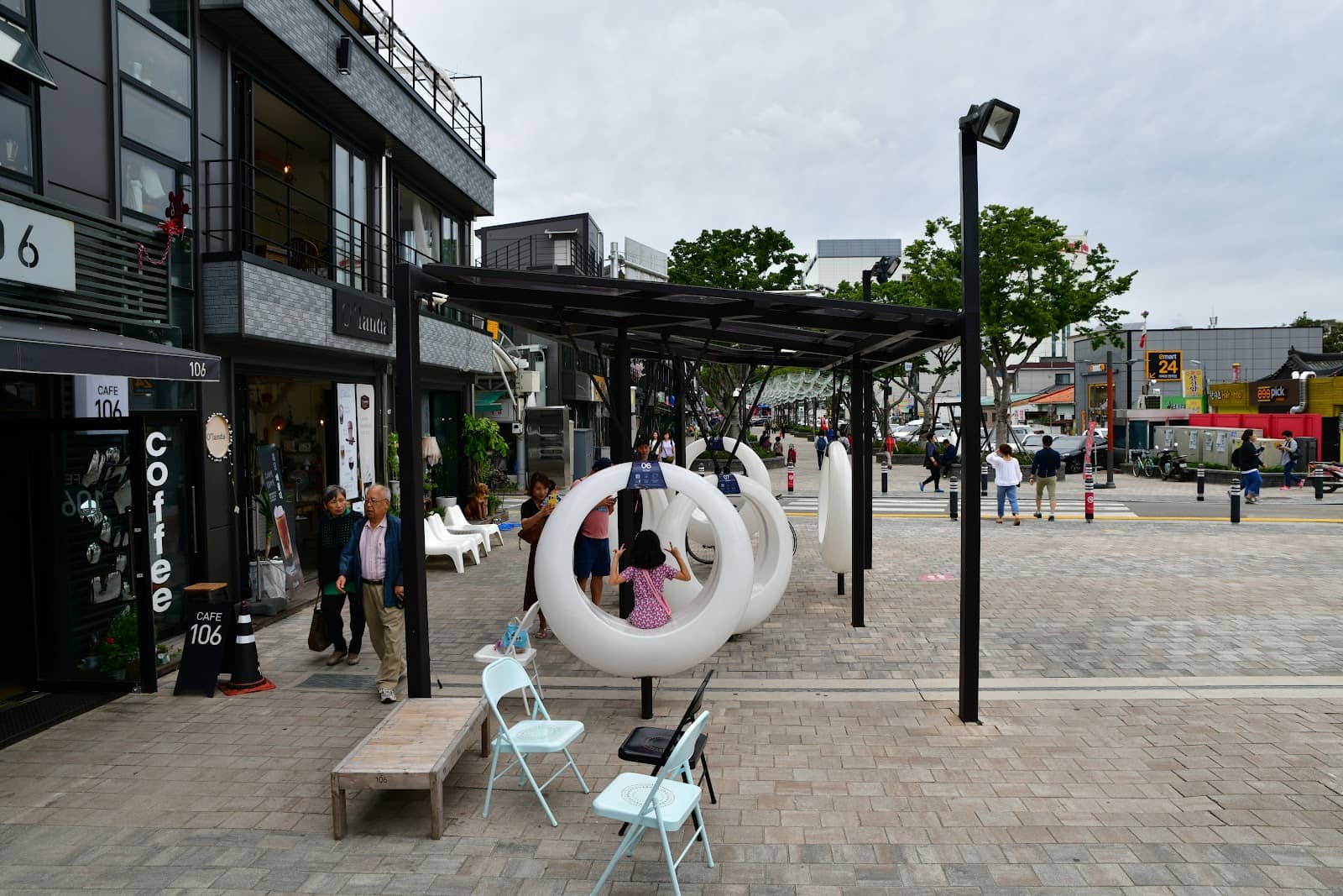 Bustling Street Vendors