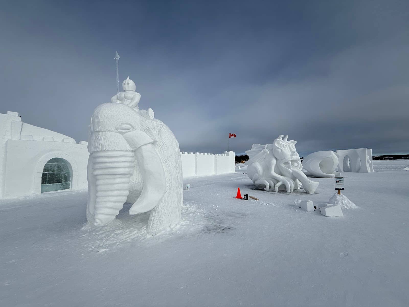 Intricate Snow Sculptures