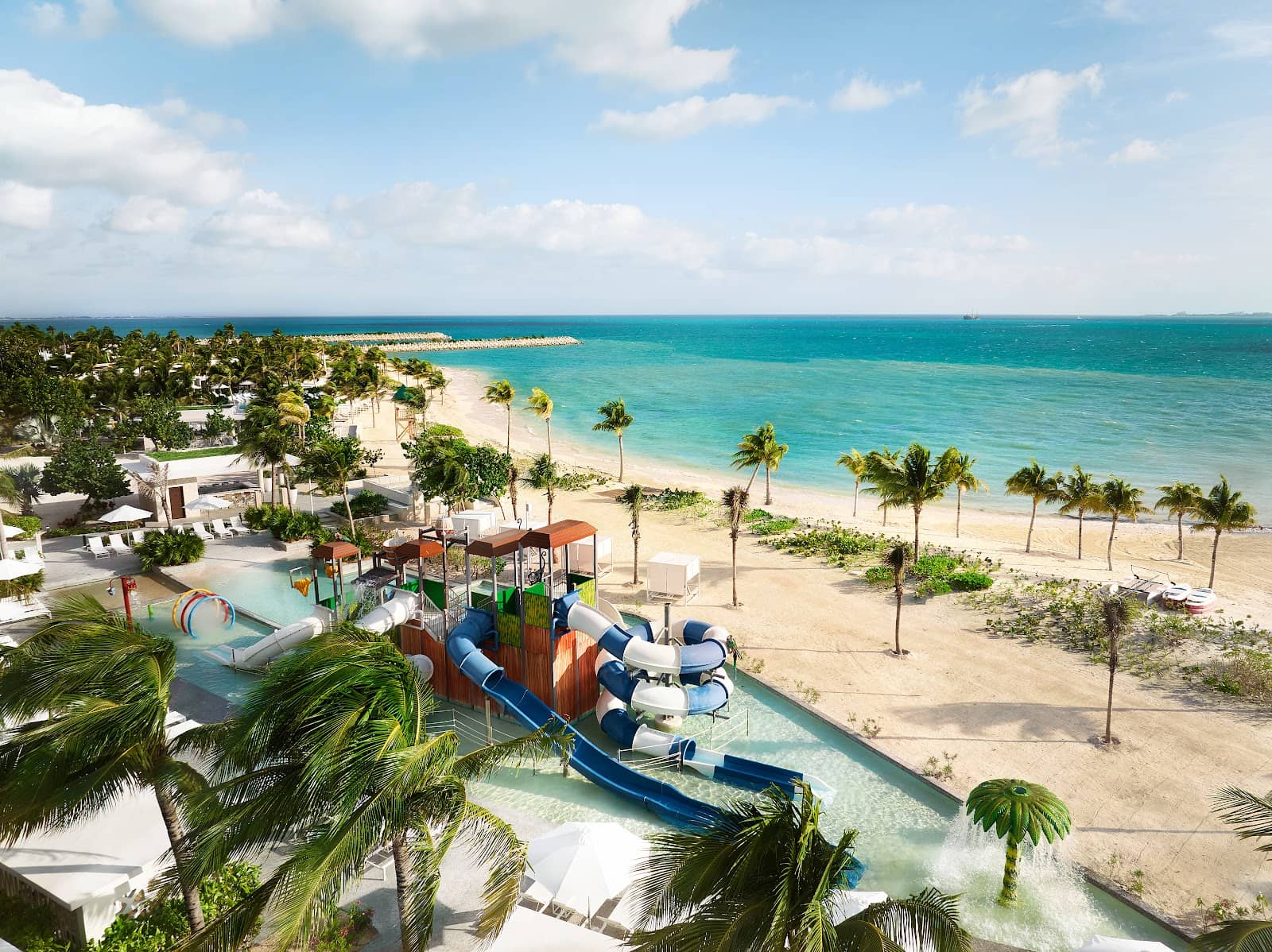Vibrant Pool and Beach Scene