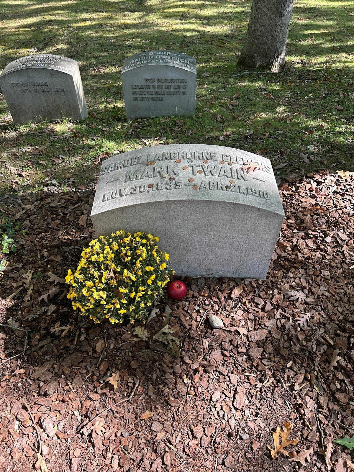 Mark Twain Grave Woodlawn Cemetery Elmira NY - Image 1