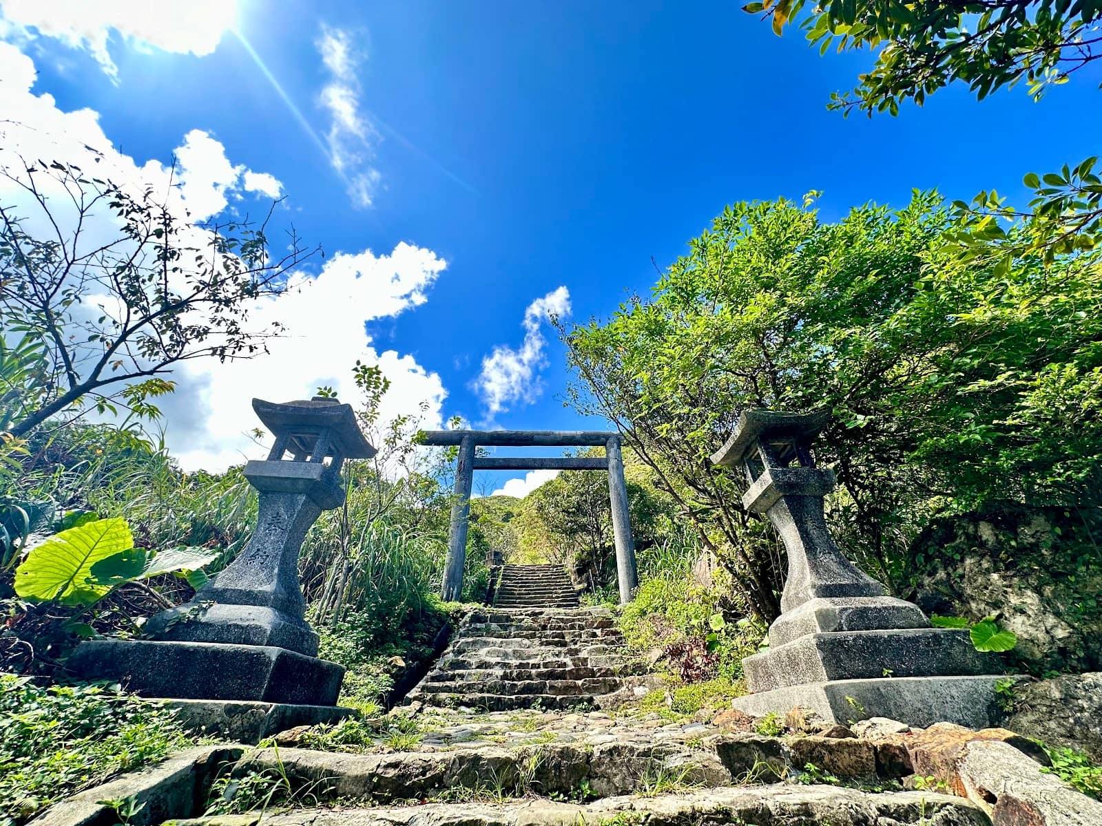 Steep Stone Staircase