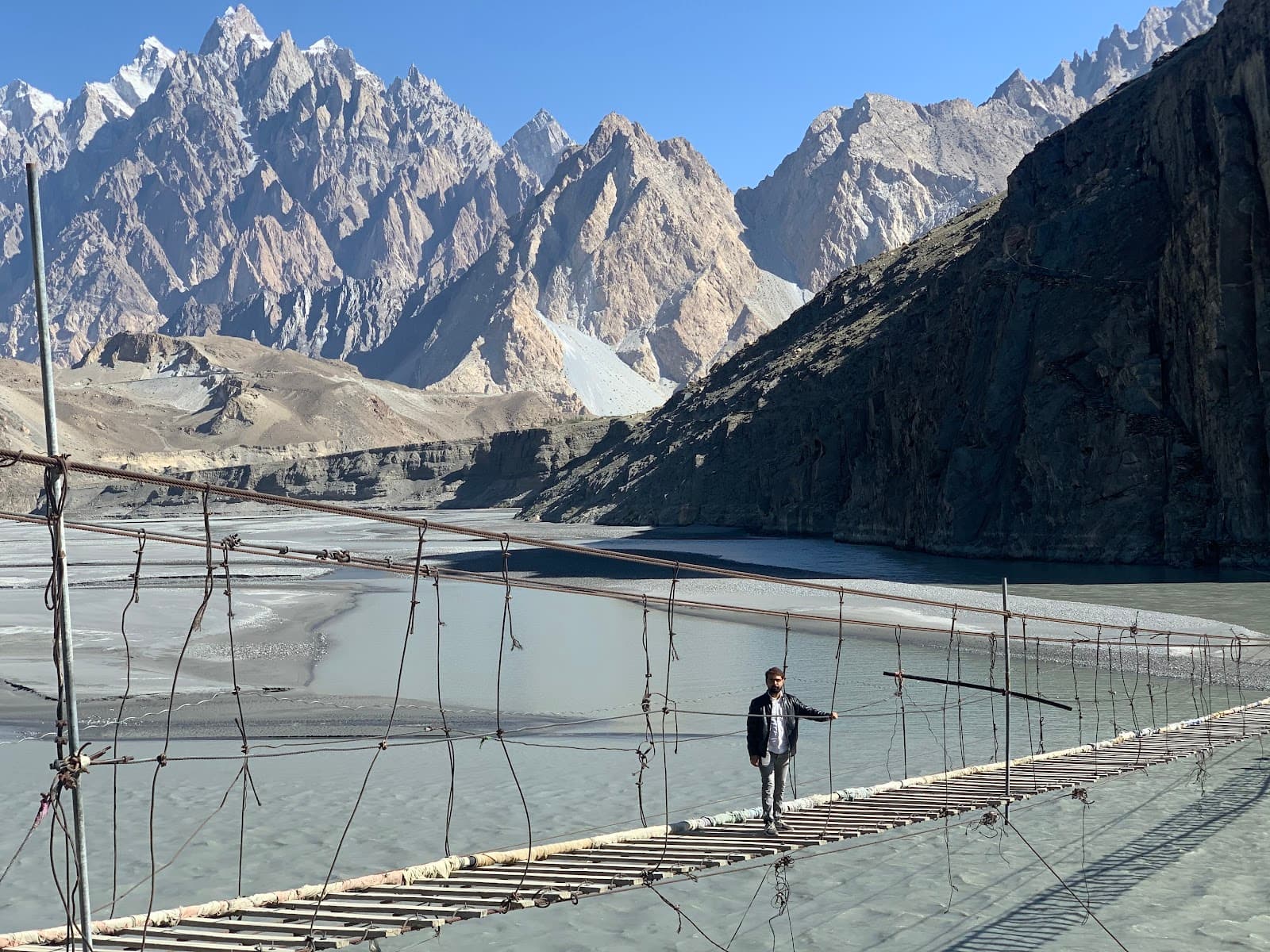 Passu Cones and Hussaini Suspension Bridge Upper Hunza - Image 1
