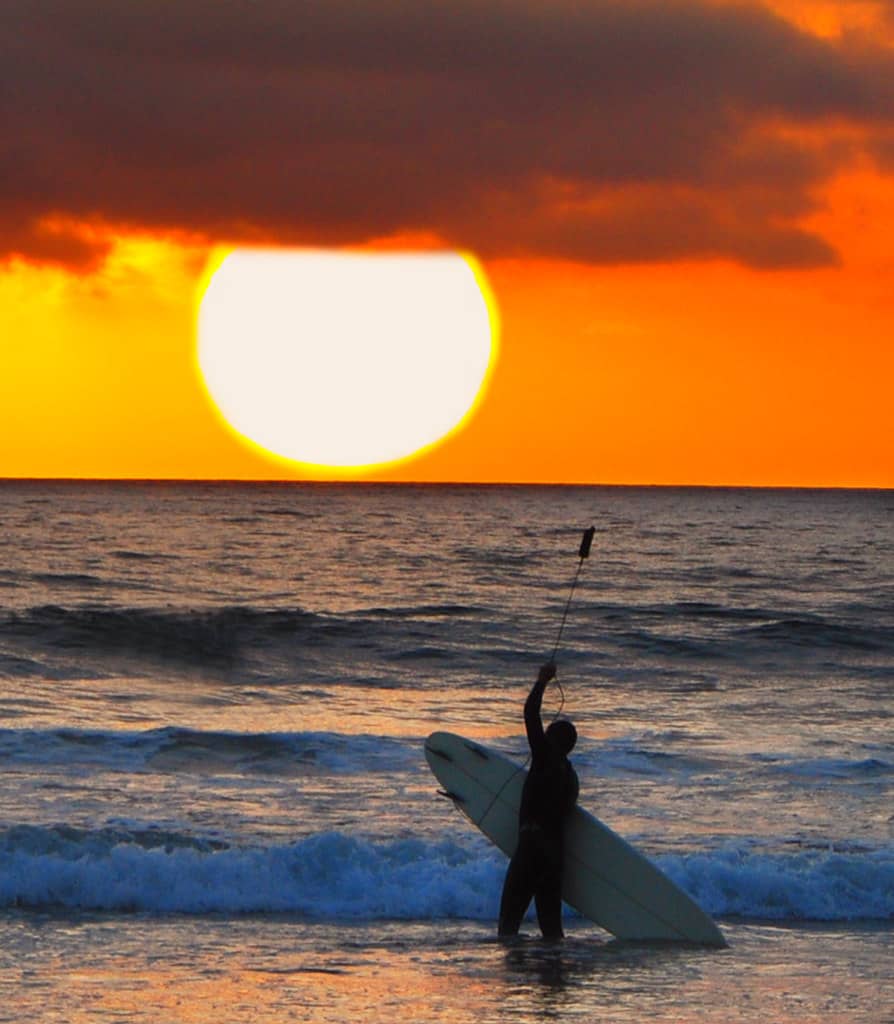 Surfing and Bodyboarding Waves
