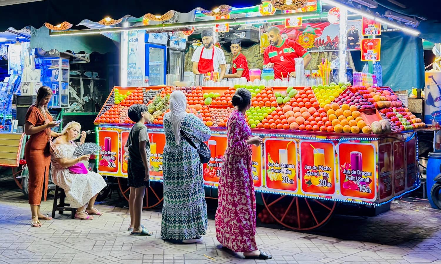 Diverse Street Food Stalls