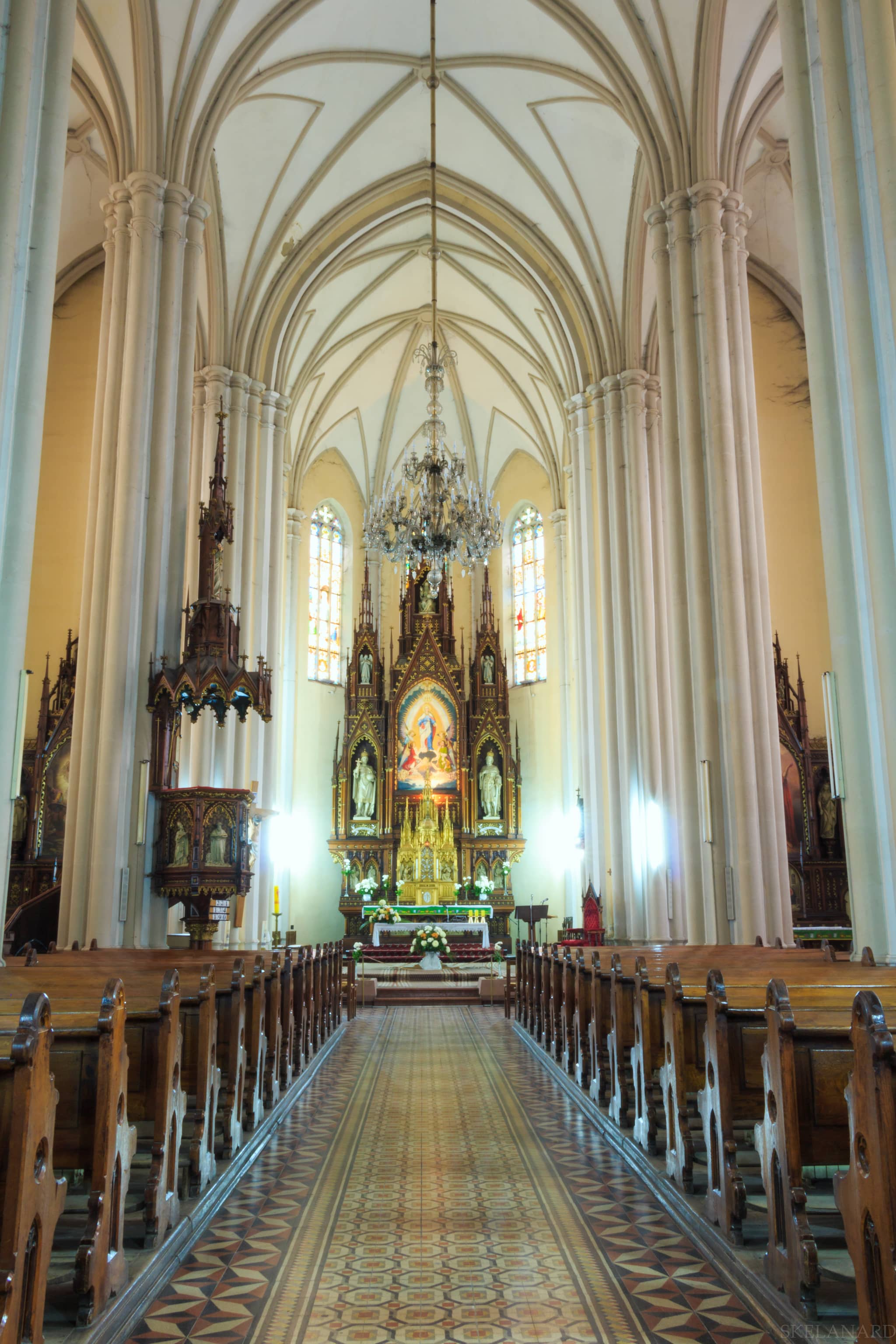Neo-Gothic Arches & Stained Glass