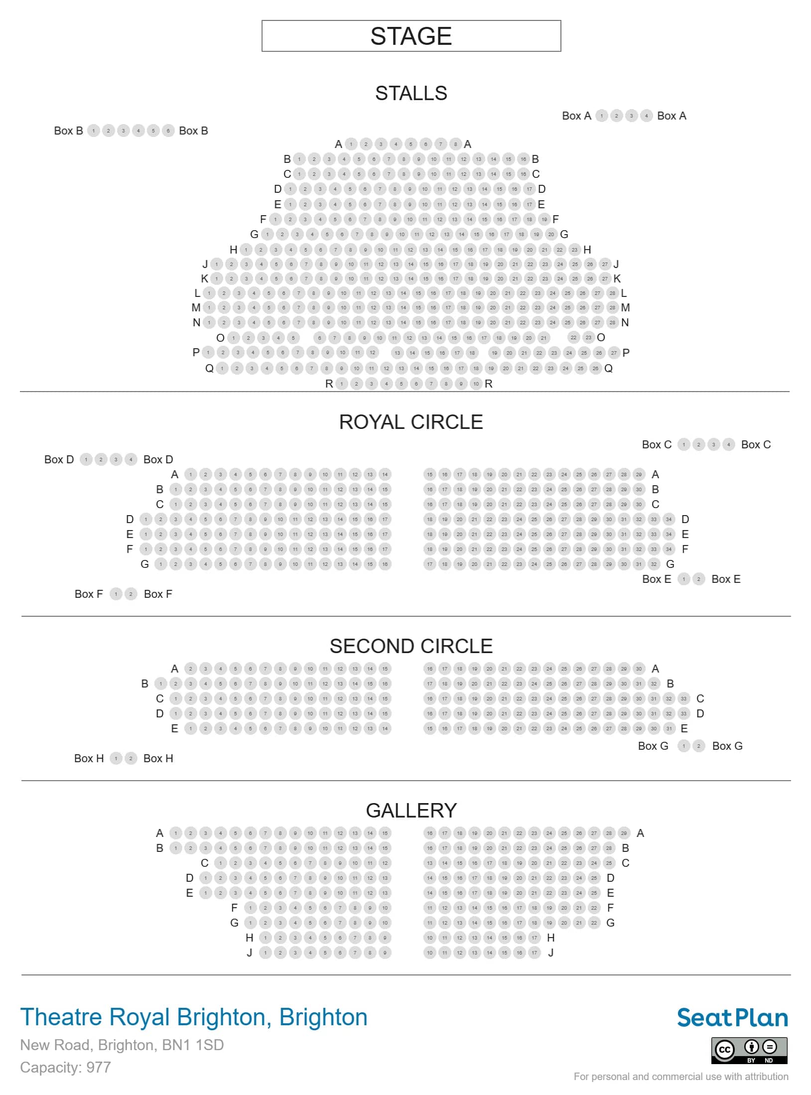 Seated & Standing Areas