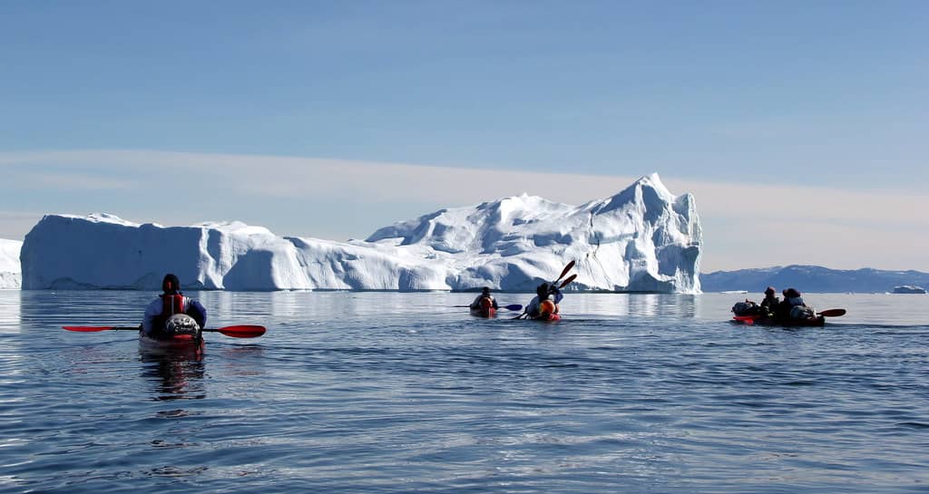 Kayaking Among Icebergs