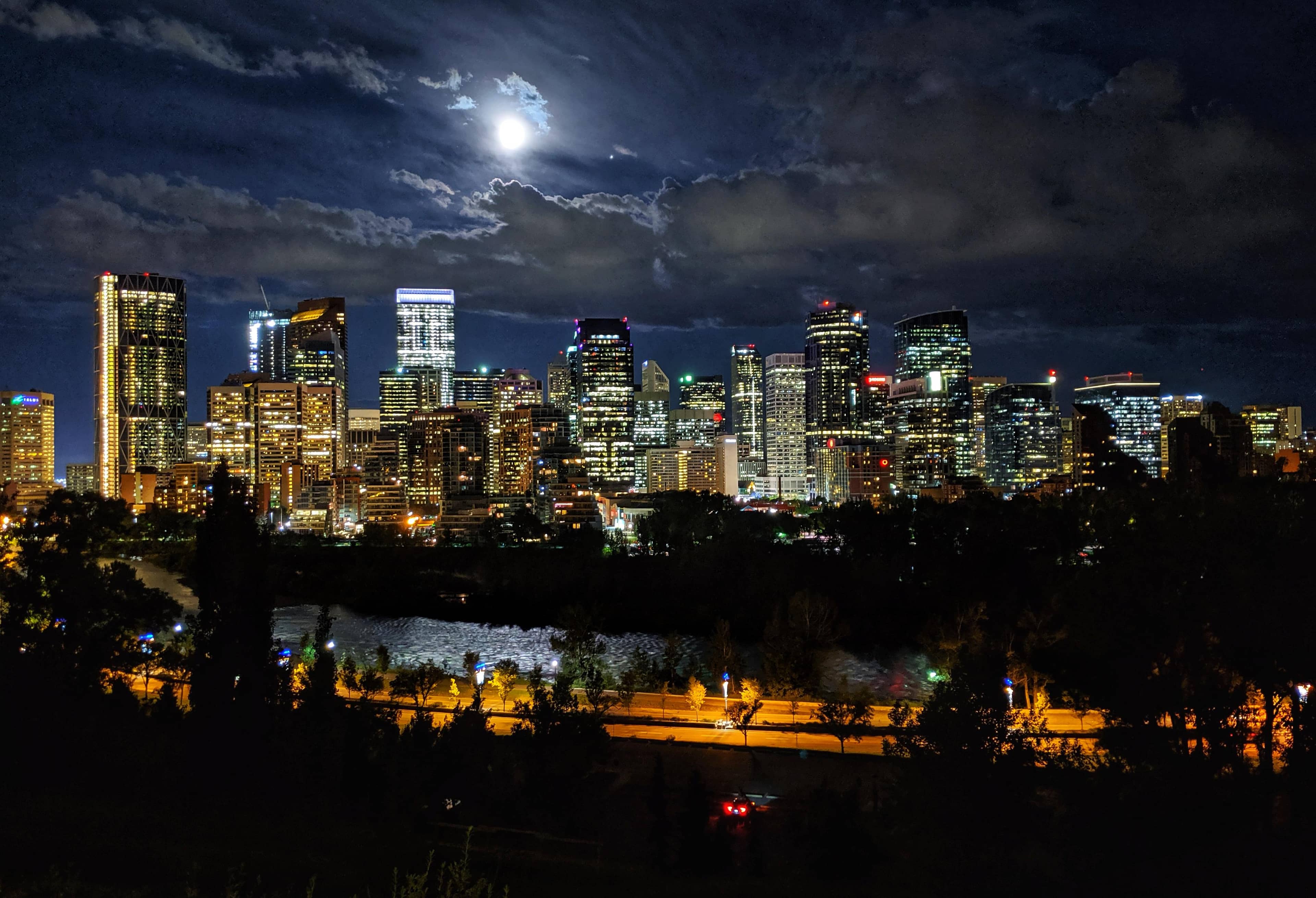 Nighttime City Lights