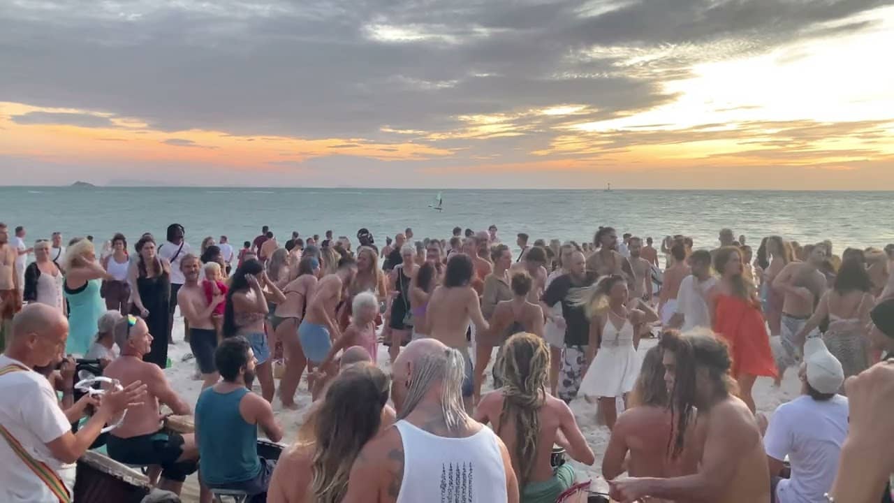 Zen Beach Drum Circle
