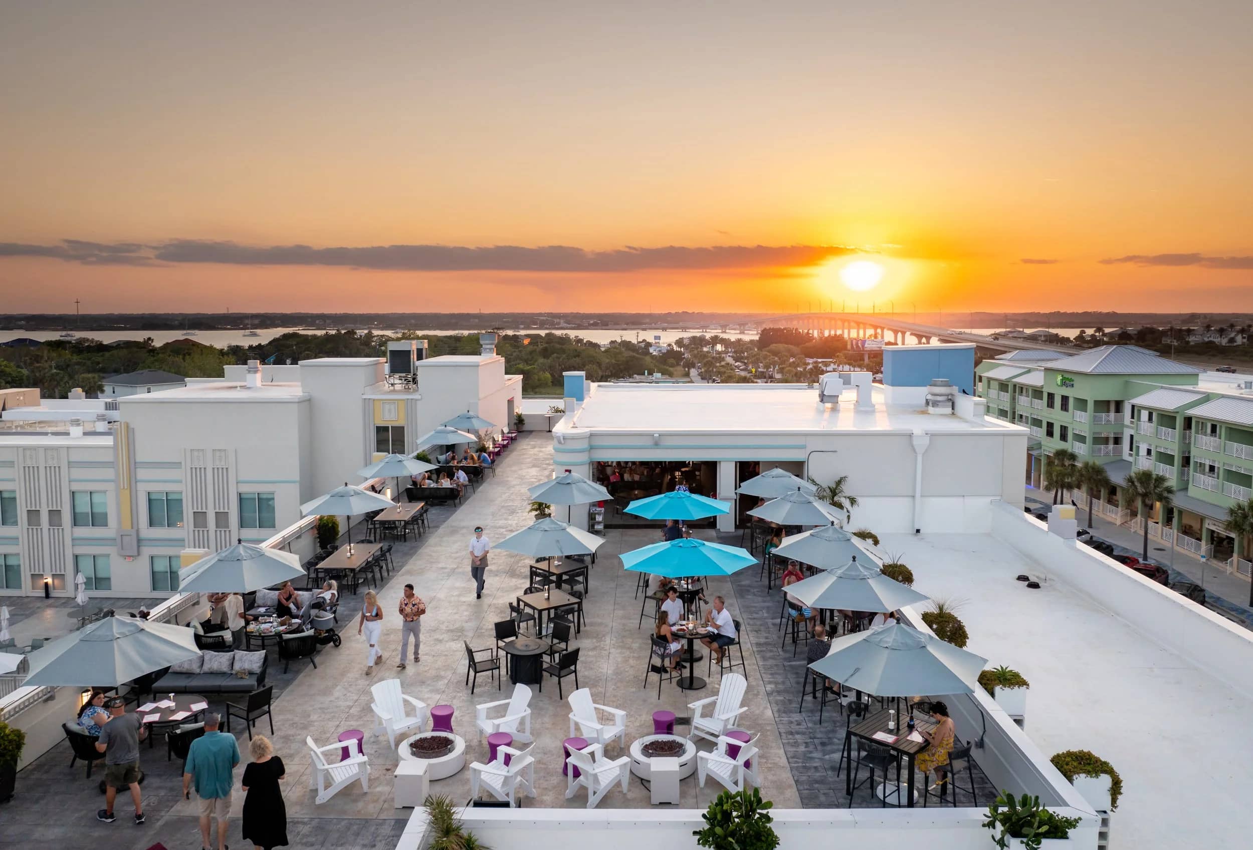 Rooftop Dining at Pesca