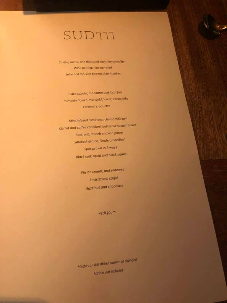Regional Tasting Menu