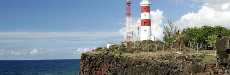 The lighthouse on top of the cliffs