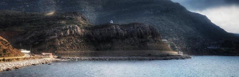 Awesome green mountain at Korbous