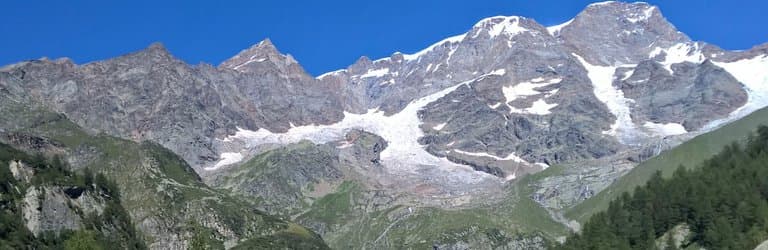 La vista del Monte Rosa dal Pastore