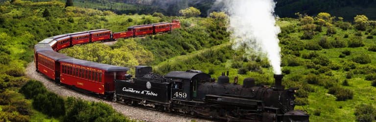 Open your eyes to spectacular and rare Western scenery viewed from our train’s unique route.