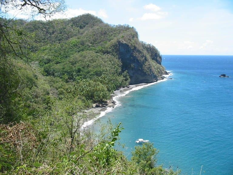 Anse Couleuvre vue depuis le sentier de randonnée