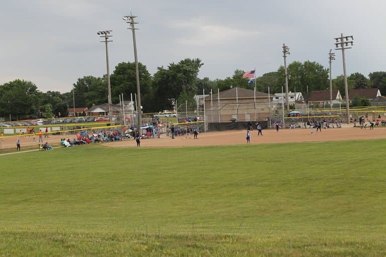 Baseball diamond , part of Huron PaRK