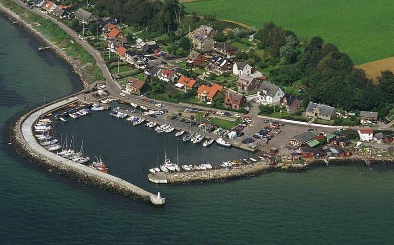 Ålabodarna från ovan. Foto: Perry Nordeng, Landskrona stad.