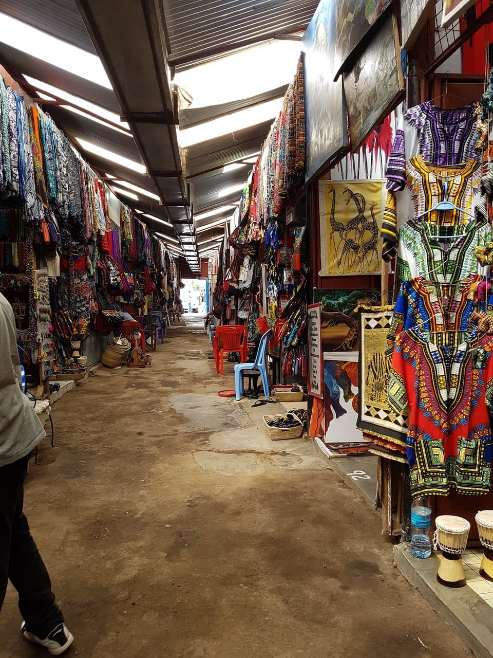 shops inside alleys in the area
