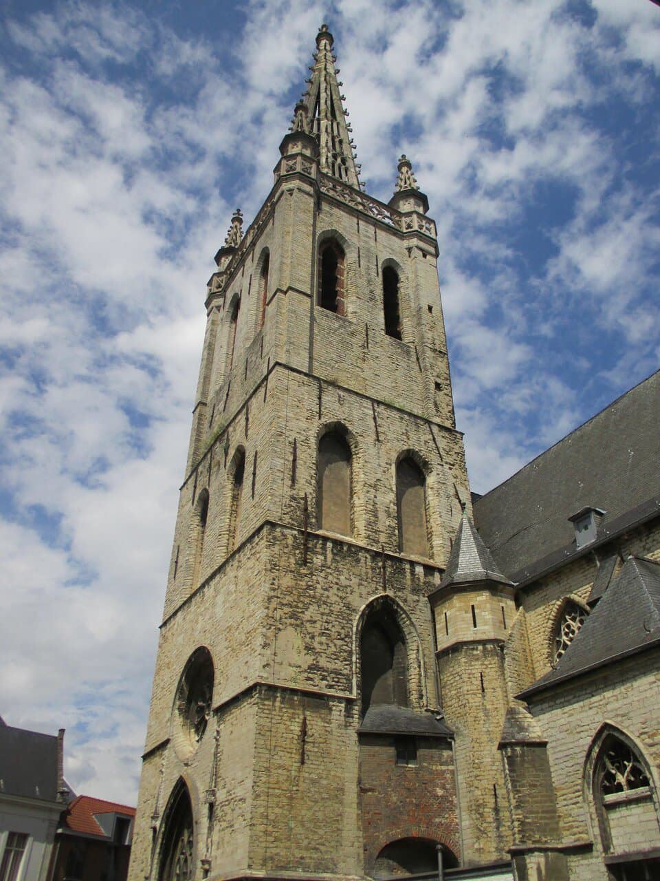 Leuven, spire of Sint-Geertruikerk