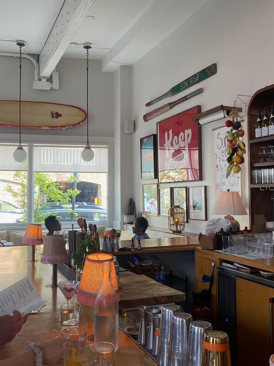 late afternoon bar area