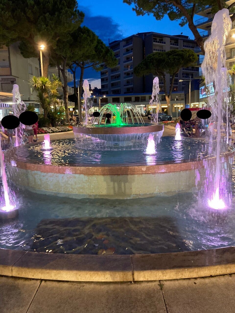 Piazza della Fontana namestie sight Lignano Italiten