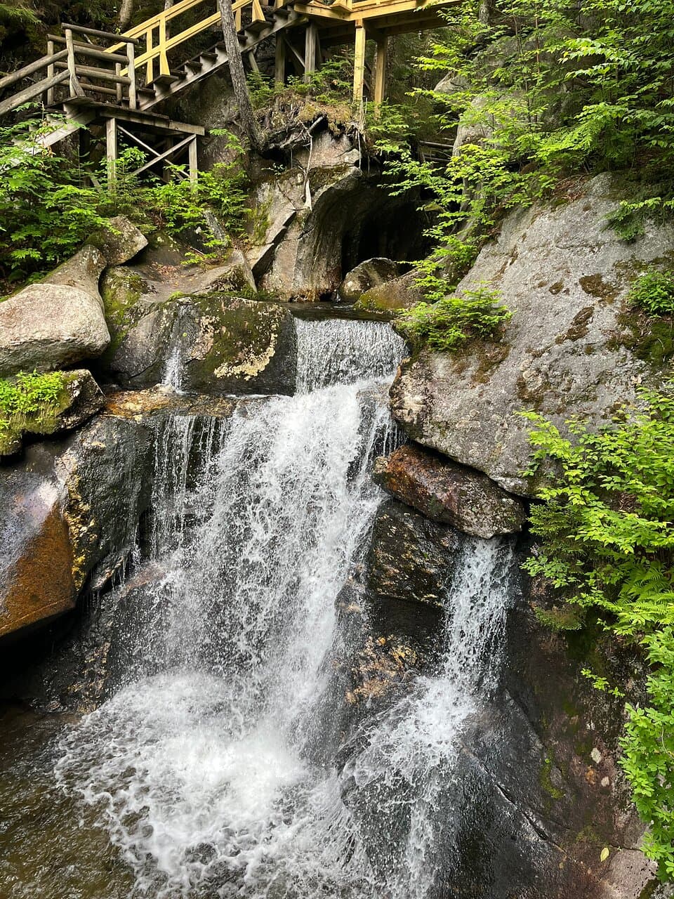 The cool air coming off the waterfall on a hot day was amazingly refreshing.