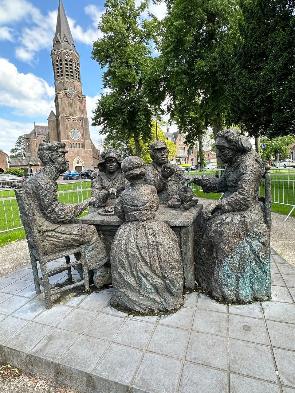 Statue of his famous painting the Potato Eaters