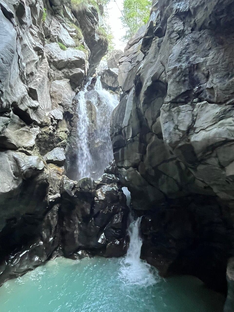 La cascata a fine percorso