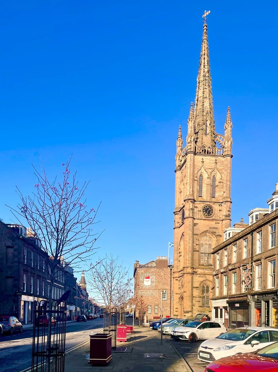 The prominent church steeple here can be clearly seen all the town, dominating the skyline. The lofty tower of 200 ft , was completed in 1834 ( replacing an earlier one) and is 108 ft to the parapet, with the spire rising out from it towards the heavens.