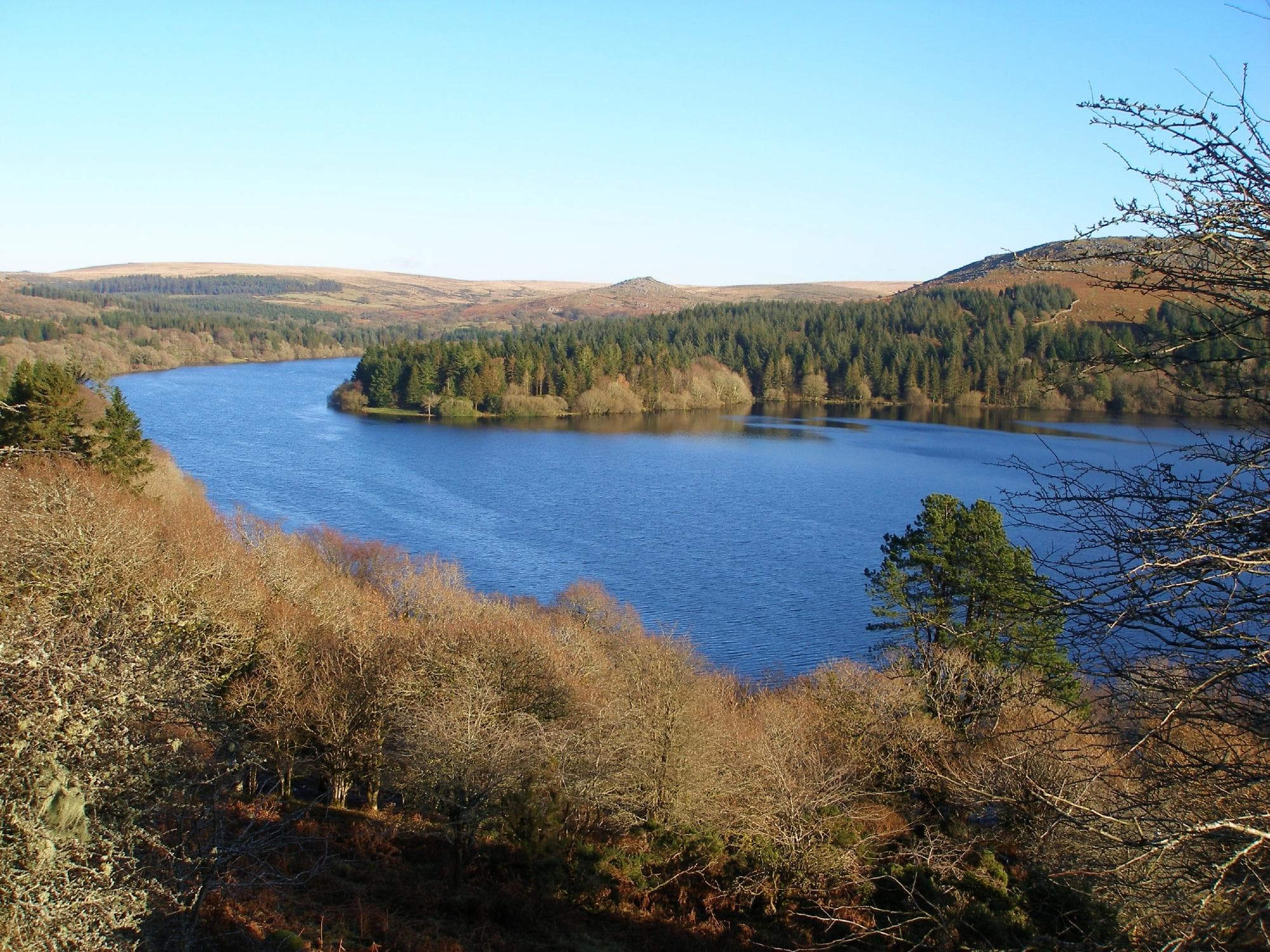reservoir viewed from old railway track