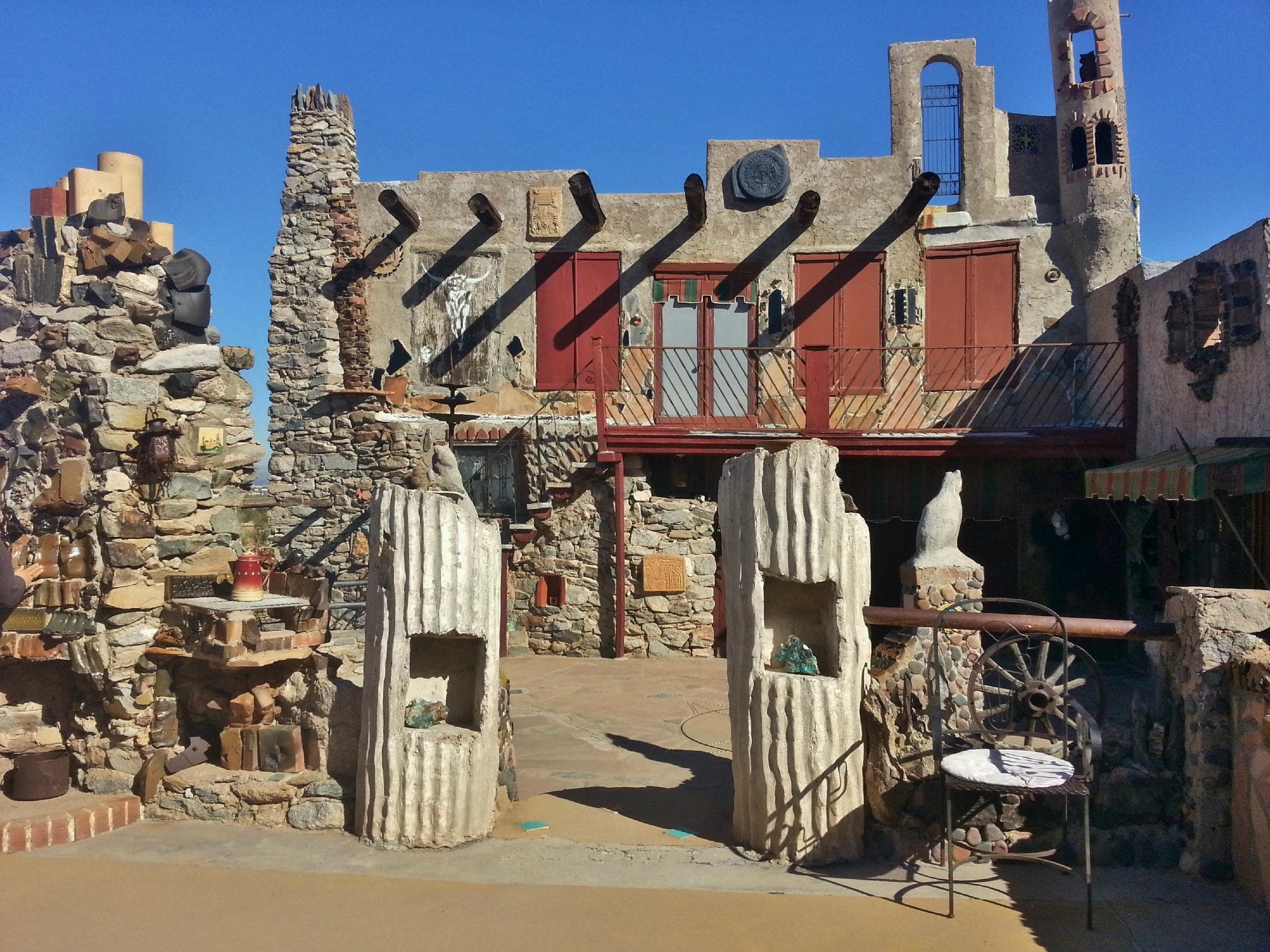 Outside on 2nd floor, looking East