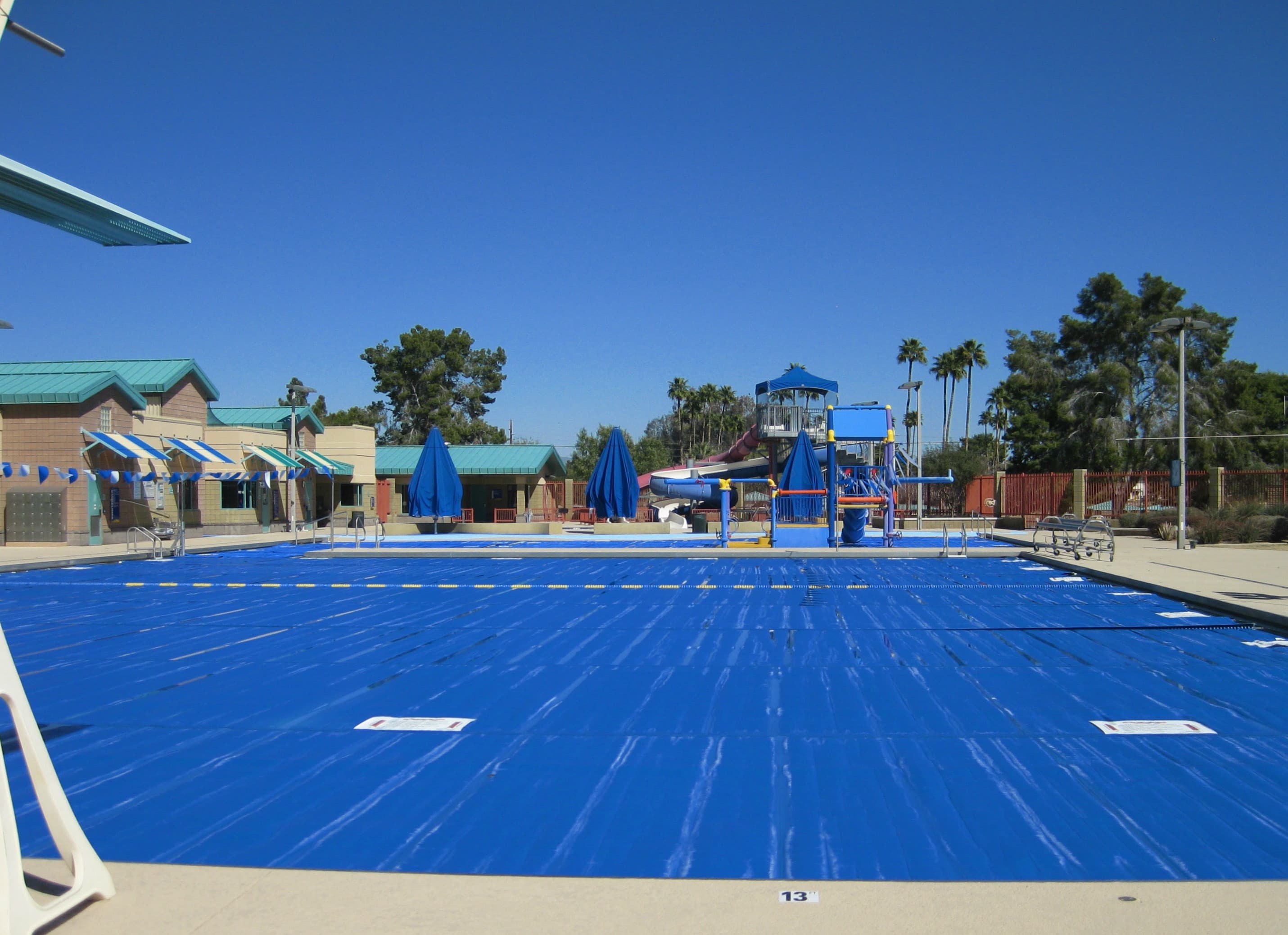 Covered pool in Febuary