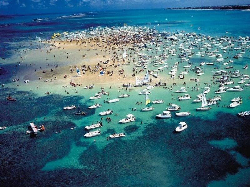 Areia Vermelha no ponto da vazante