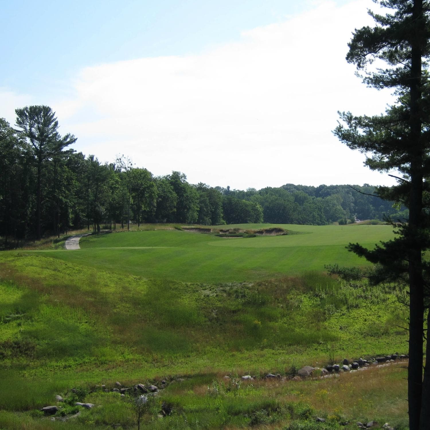 View across the course from the first hole
