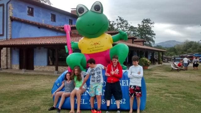 Teenager smiling after riding the river Sella!