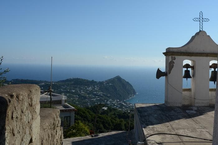 Chiesa di Santa Maria al Monte with Punta Imperatore in the background