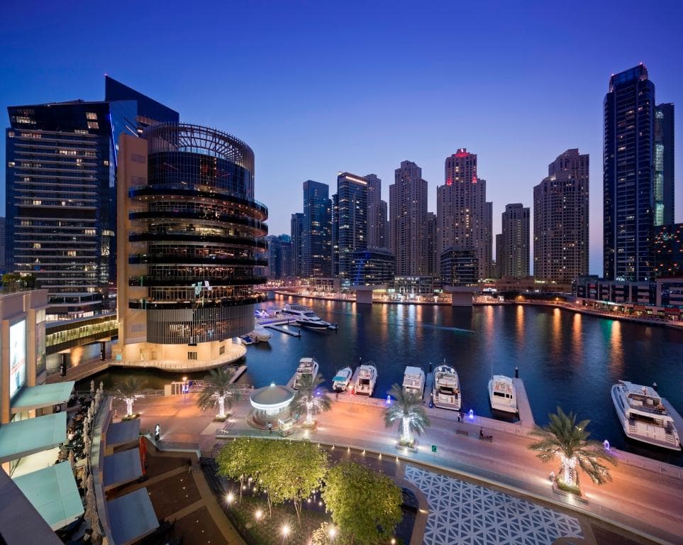 The view from Dubai Marina Mall