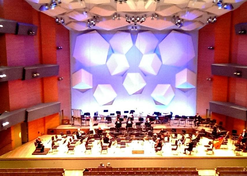 Balcony view of stage