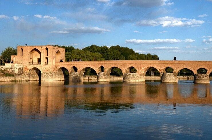 Old bridge on zayandehrood river