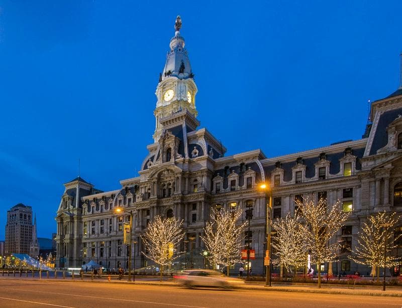 The park is on the west side of the old court house
