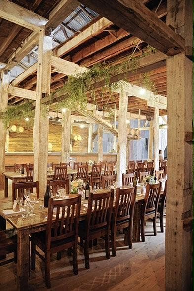 Function room set for a wedding