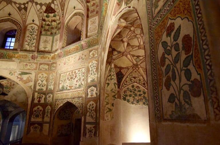 Intricate Frescoes and Wall Paintings