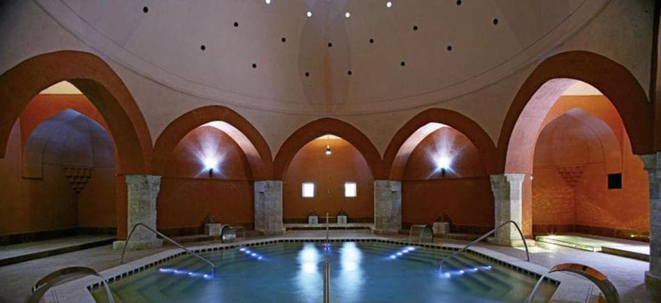 Inside the Turkish bath at Veri Bej Spa.