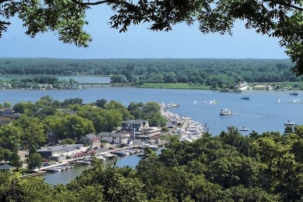 view from the top of Mt. Baldy of Kalamazoo River