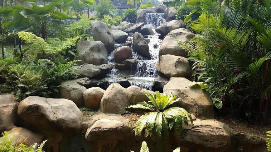 artificial waterfall in deer park