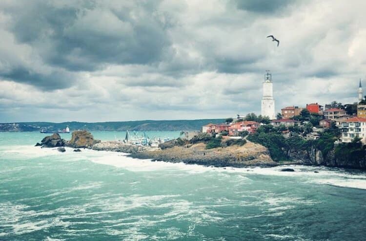This photo is taken from Rumeli Castle which is on top of a hill and looking from north to black