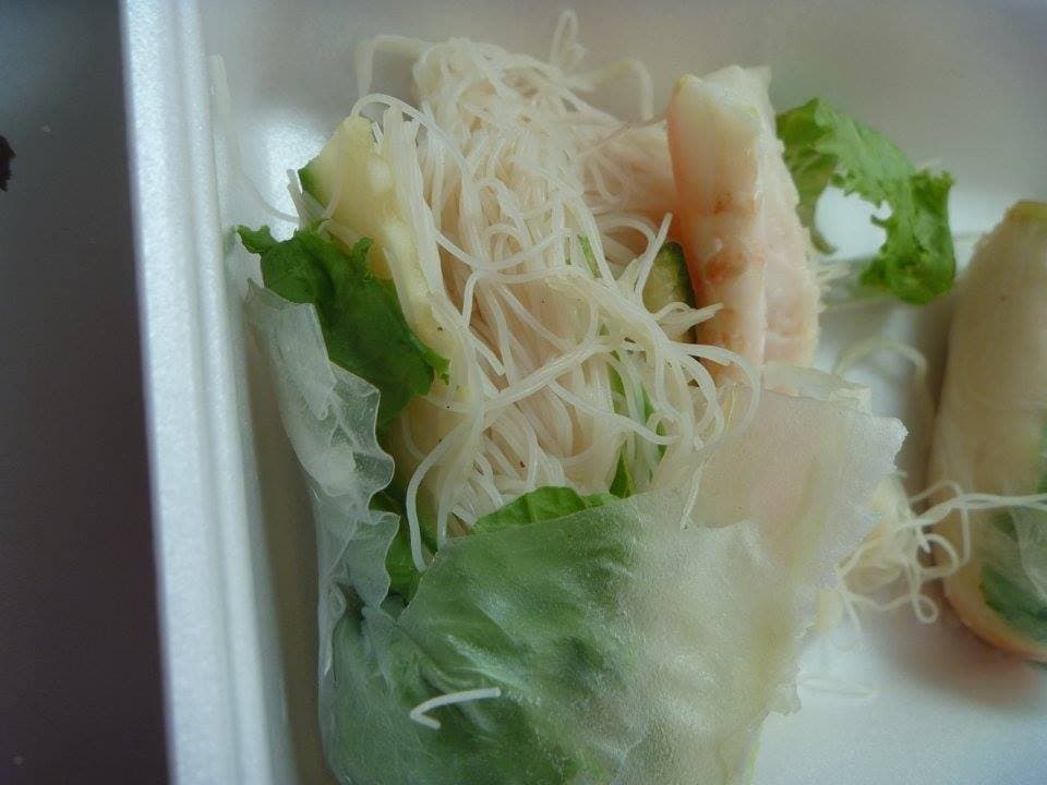 brown specks visible in vermicelli roll